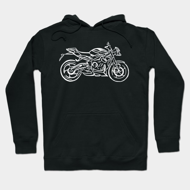 Triumph Street Triple 765 RS Motorcycle Hoodie by Aurealis